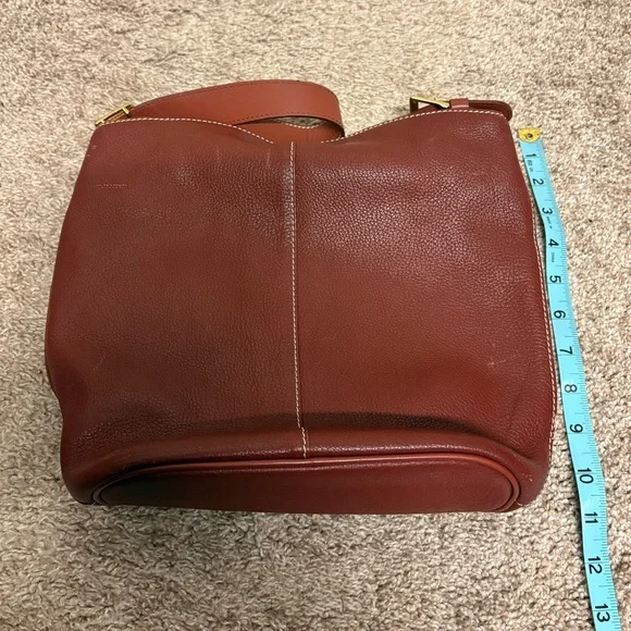 Burberry leather haymarket bucket bag magnetic closure authentic vintage EUC - Picture 10 of 17